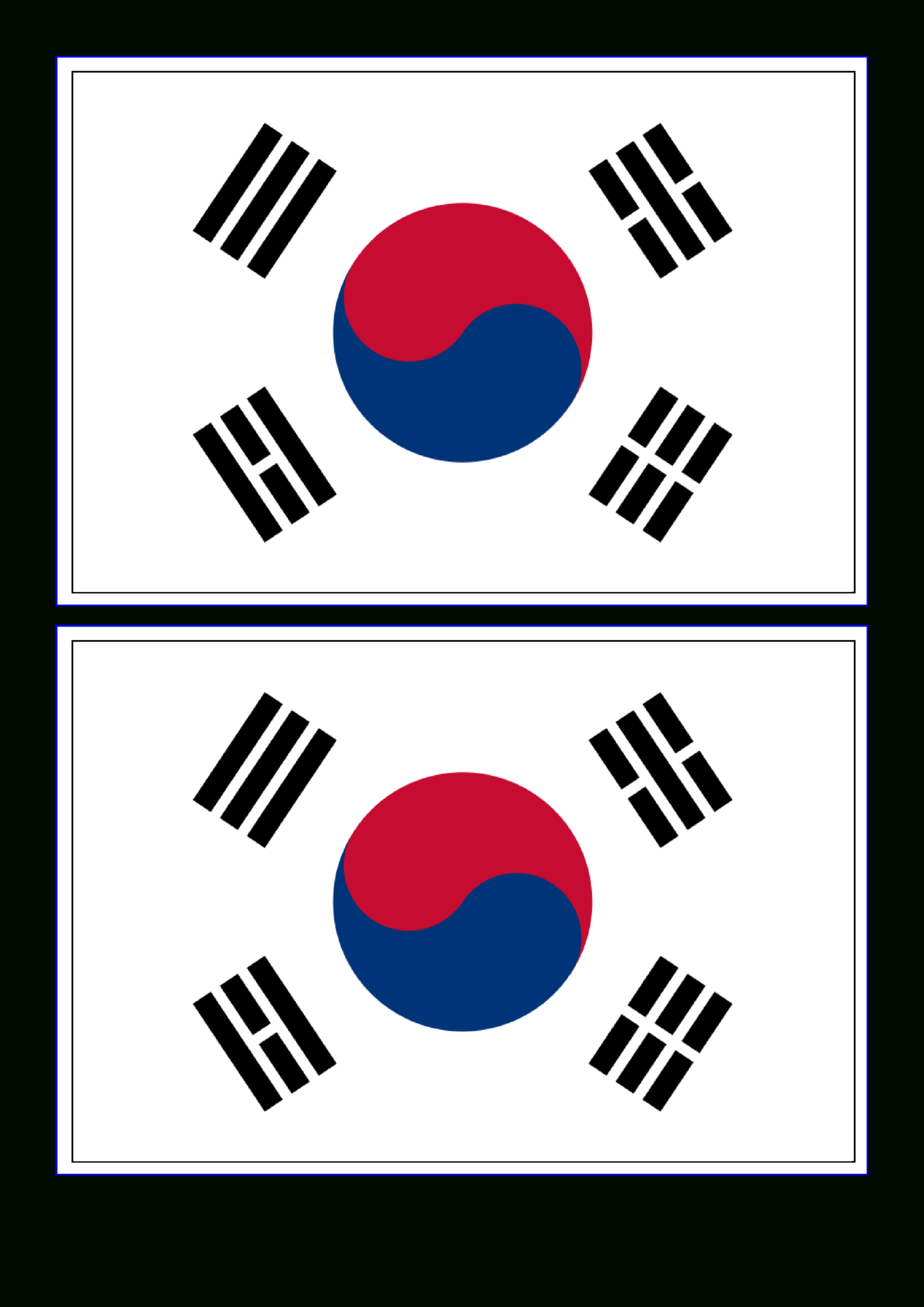 South Korea Flag, Unity, Red Blue, Cultural Heritage, White Field Png throughout Flag of South Korea Printable