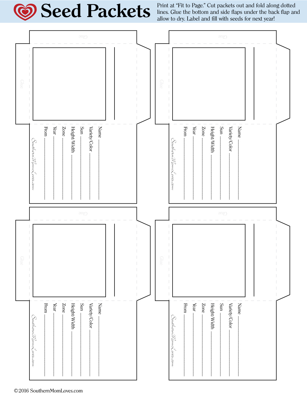 Southern Mom Loves: Garden Heirloom Seed Packet {Free Printable!} inside Free Printable Printable Seed Packet Template