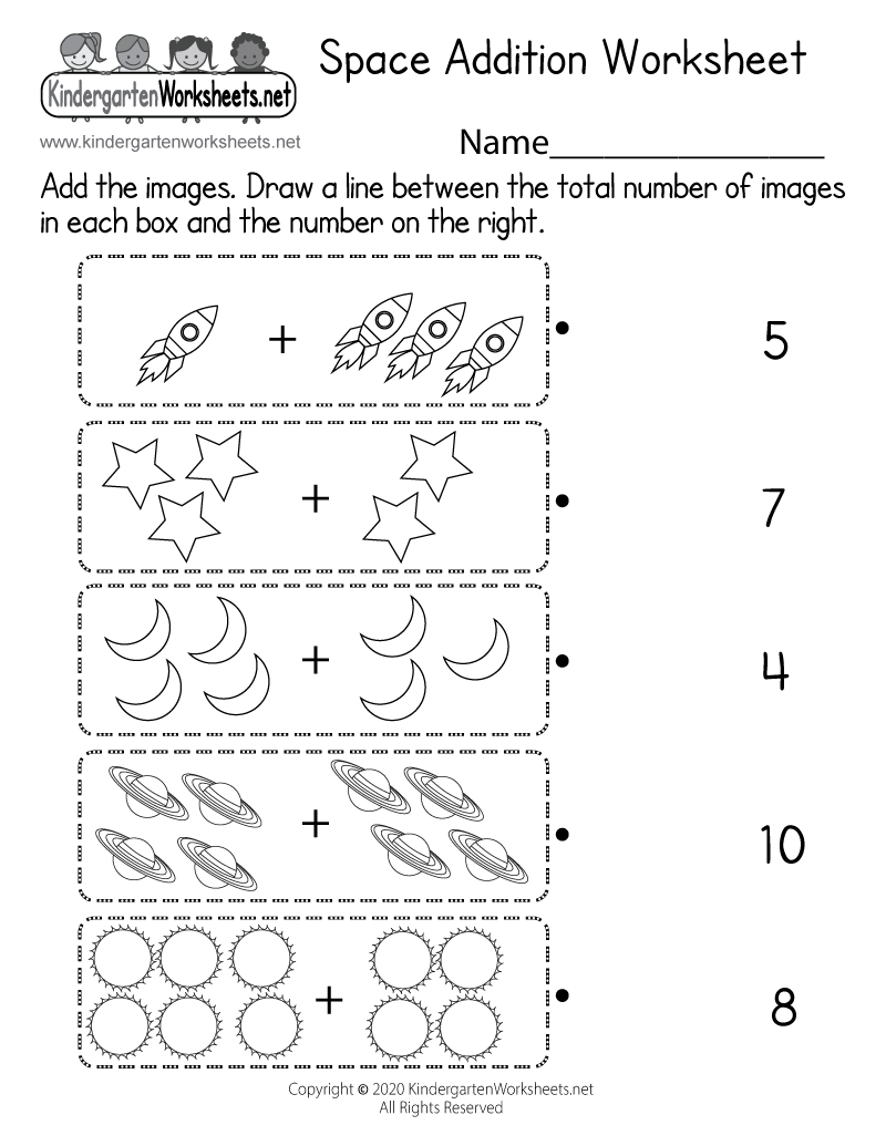 Space Addition Worksheet - Free Printable, Digital, &amp;amp; Pdf inside Space Counting Worksheet Printable