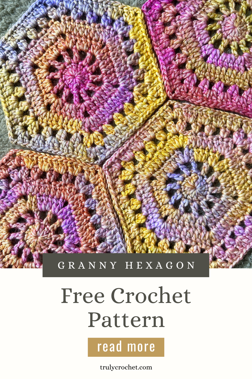 Spirit Granny Hexagon - Free Crochet Pattern - Truly Crochet within Free Printable Hexagon Crochet Pattern