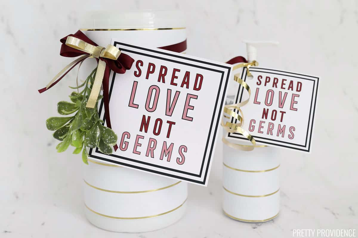 Spread Love, Not Germs - Free Printable Gift Tags - Pretty Providence regarding Spread Love Not Germs Free Printable