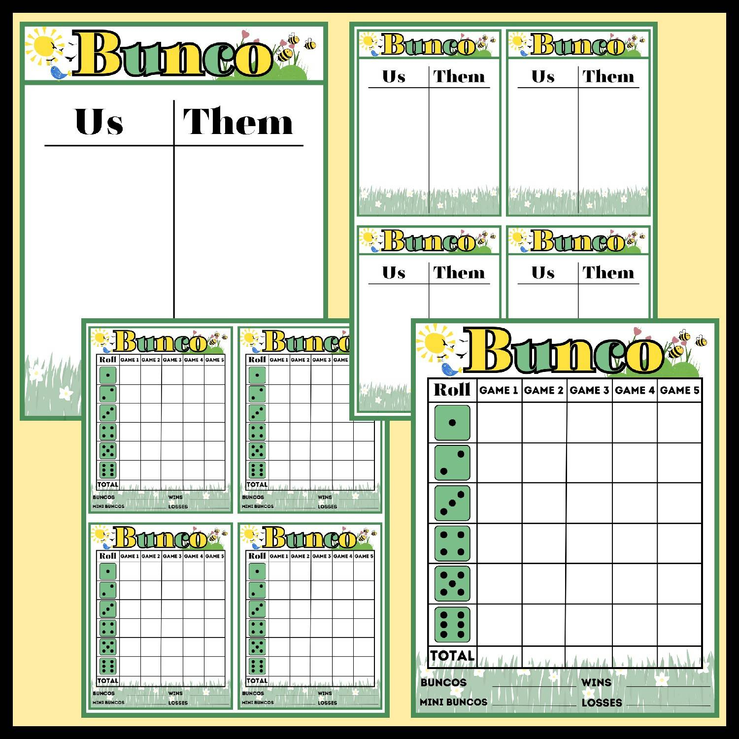 Spring Bunco Score Sheets | Spring Games | Spring Activities | Fun pertaining to Free Printable Bunco Score Sheets Spring