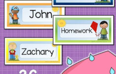 Spring Cubby Or Desk Name Tags – Editable Pdf intended for Free Printable Spring Cubby Tags