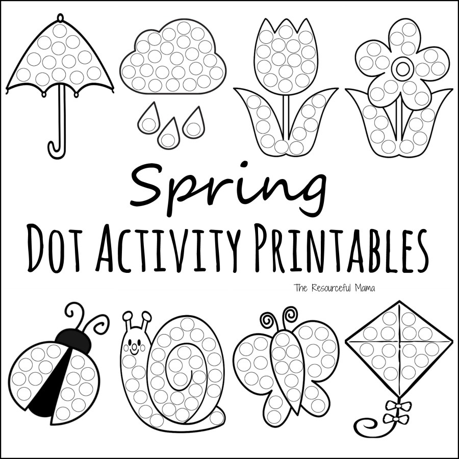 Spring Do A Dot Prinables for Free Dot Dauber Printables