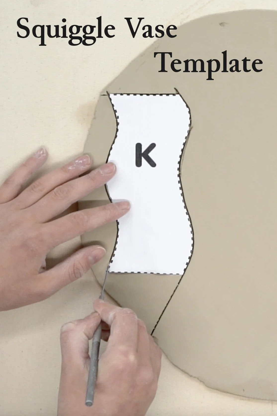Squiggle Vase With Template — Pottery To The People inside Free Printable Slab Pottery Templates