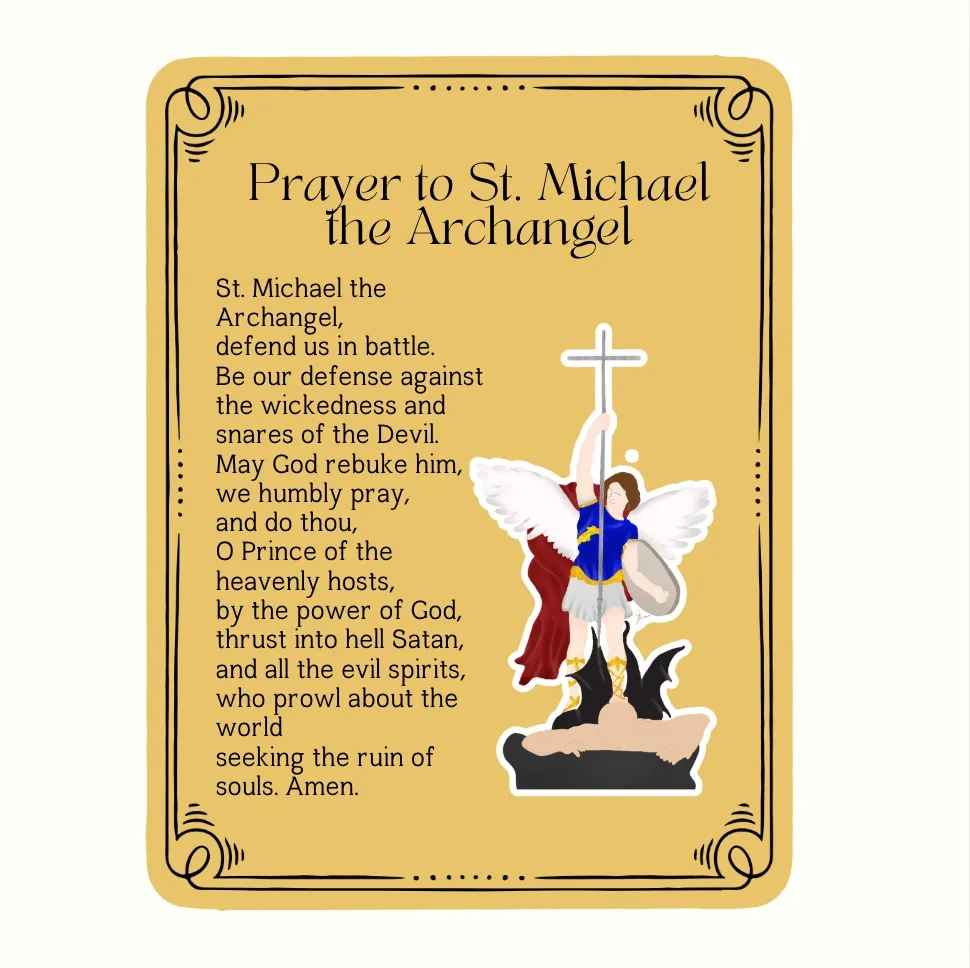 St. Michael The Archangel Prayer - Catholic-Link with regard to Free Printable St Michael Prayer Card Printable