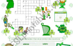 St. Patrick´s Day Crossword – Esl Worksheetanna P pertaining to St Patrick'S Day Crossword Puzzle Printable
