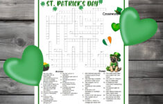 St. Patrick'S Day Crossword Puzzle, Family Friendly Fun Printable for St Patrick'S Day Crossword Puzzle Printable For Adults