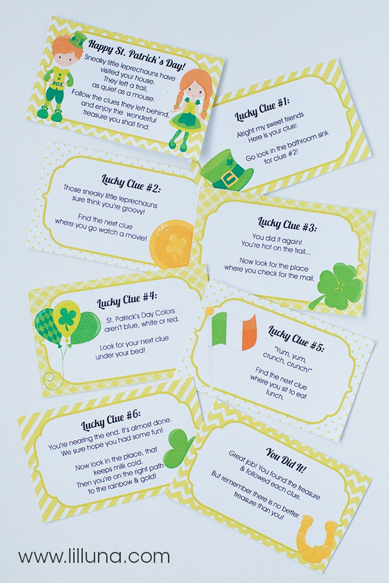 St. Patrick&amp;#039;S Day Treasure Hunt – Let&amp;#039;S Diy It All – With Kritsyn with Free Printable St Patrick&amp;#039;S Day Scavenger Hunt