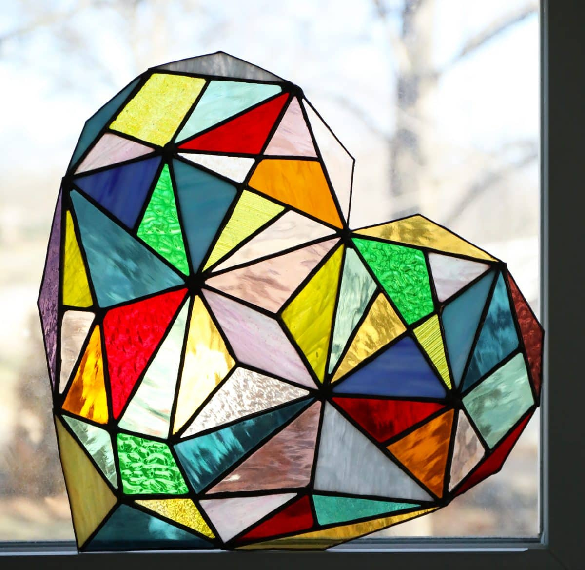 Stained Glass Heart Pattern {Free} - The Handmade Home inside Free Printable Stained Glass Heart Patterns