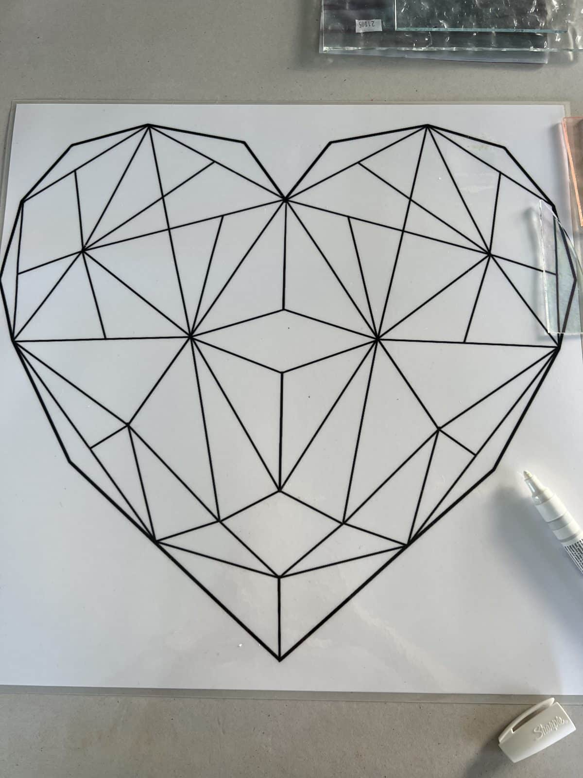Stained Glass Heart Pattern {Free} - The Handmade Home within Free Printable Stained Glass Heart Patterns