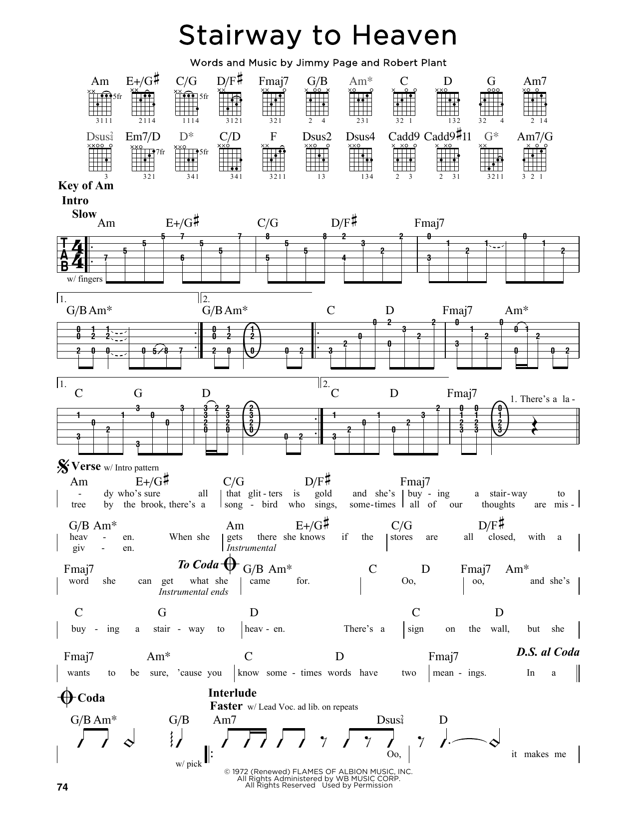 Stairway To Heavenled Zeppelin Sheet Music For Guitar Cheat throughout Stairway to Heaven Guitar Tab Printable Free
