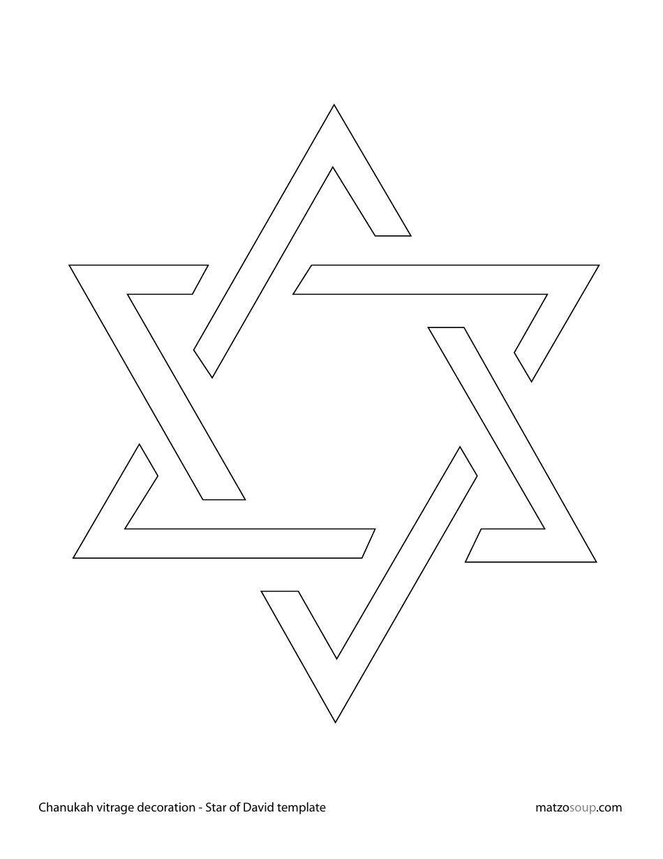 Star Of David Template - Chanukah Vitrage Decoration Download intended for Star of David Template Free Printable