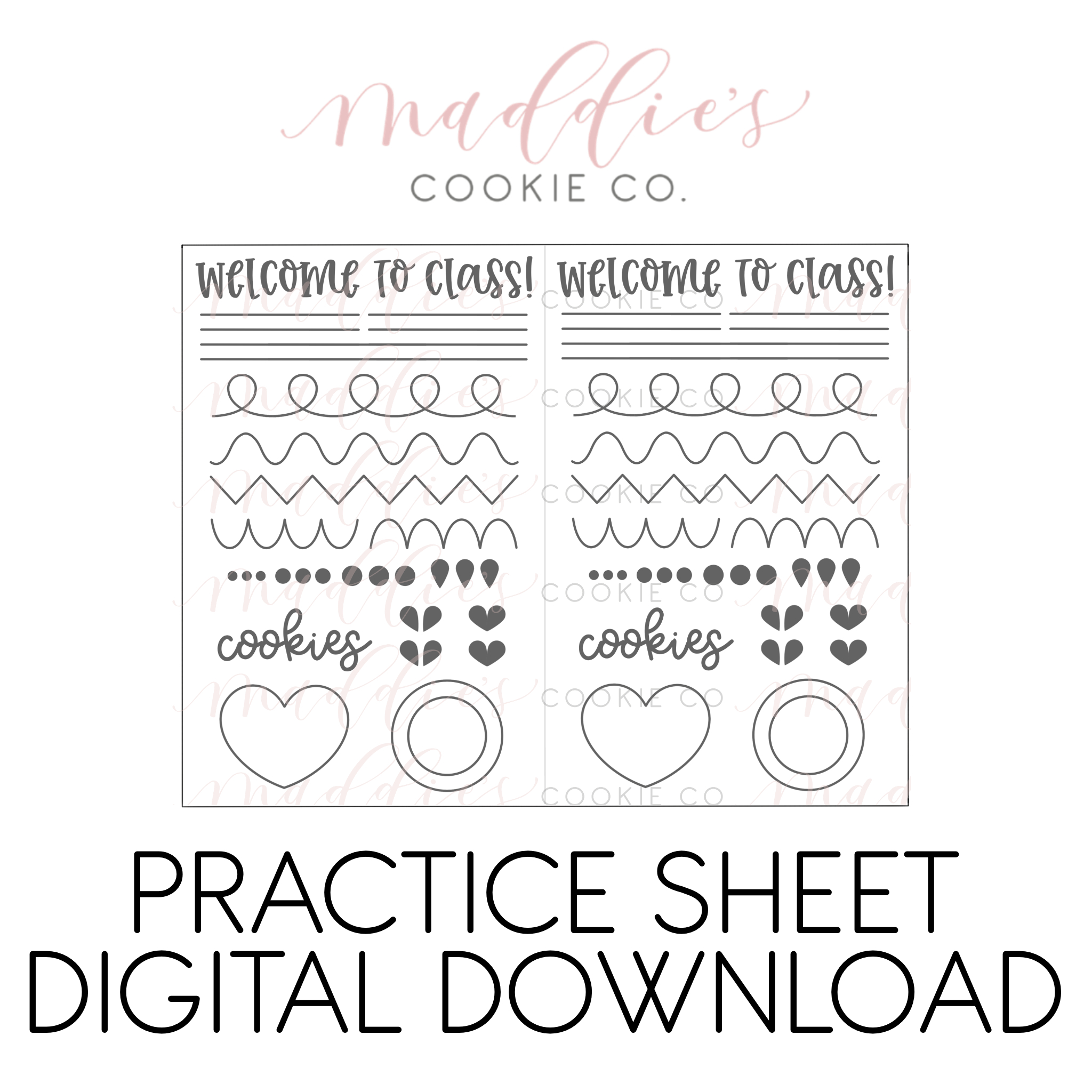 Store 2 — Maddie&amp;#039;S Cookie Co. intended for Template Free Printable Icing Practice Sheets