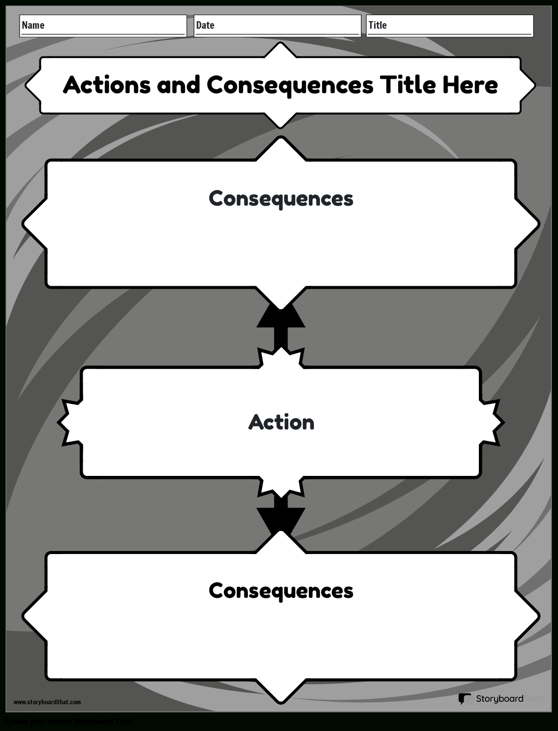 Storyboard That: Free Actions &amp;amp; Consequences Worksheets within Free Printable Actions and Consequences Worksheets
