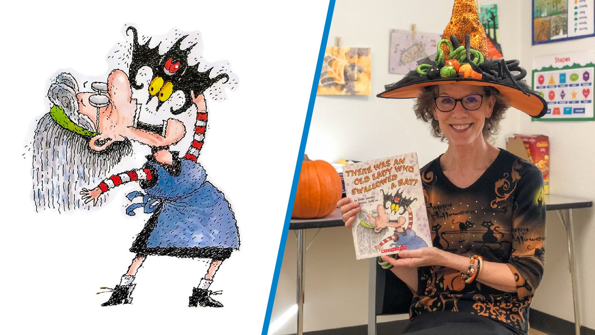 Storytime: There Was An Old Lady Who Swallowed A Bat! | Virtual Club for Printable There Was An Old Lady Who Swallowed a Bat