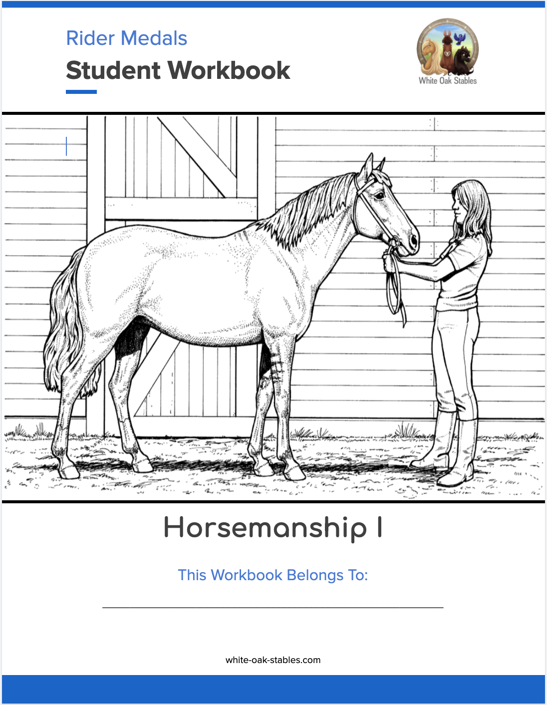 Student Workbook - Horsemanship I in Pony Camp Horse Worksheets Printable