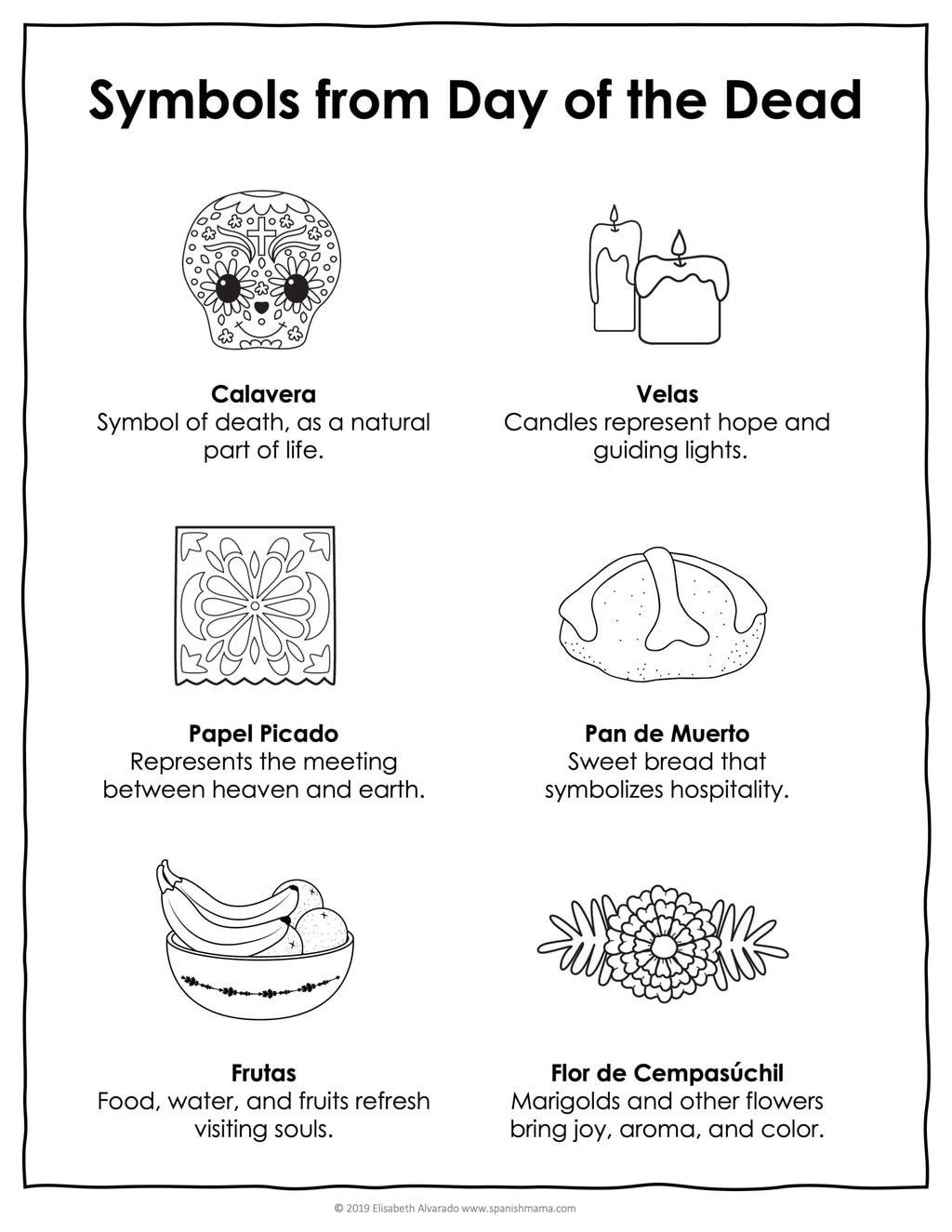 Sugar Skull Coloring Pages And Masks For Día De Muertos in Printable Day of the Dead Worksheets
