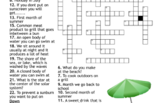 Summer Crossword – Wordmint regarding Summertime Crossword Puzzle Printable