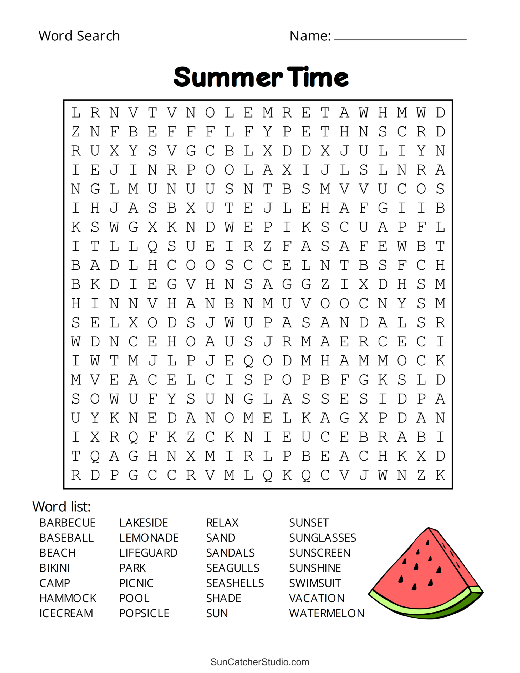 Summer Word Search (Free Printable Puzzles) – Free Printables with Free Printable Word Searches Summer