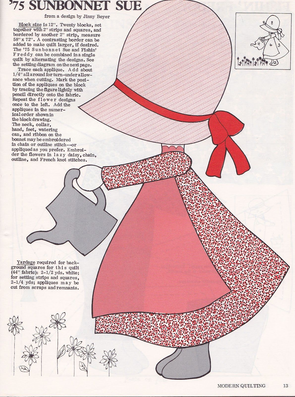 Sunbonnet Sue Quilt Designs Sunbonnet Sue Qult Blocks Vntage for Free Printable Sunbonnet Sue Pattern