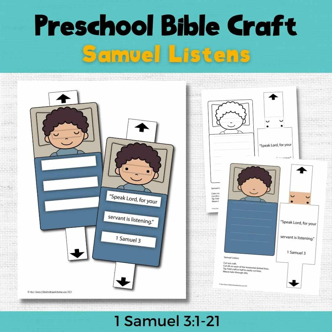 Sunday School Craft For Samuel Listens To God - Bible Crafts And pertaining to Printable Samuel Listens to God Craft