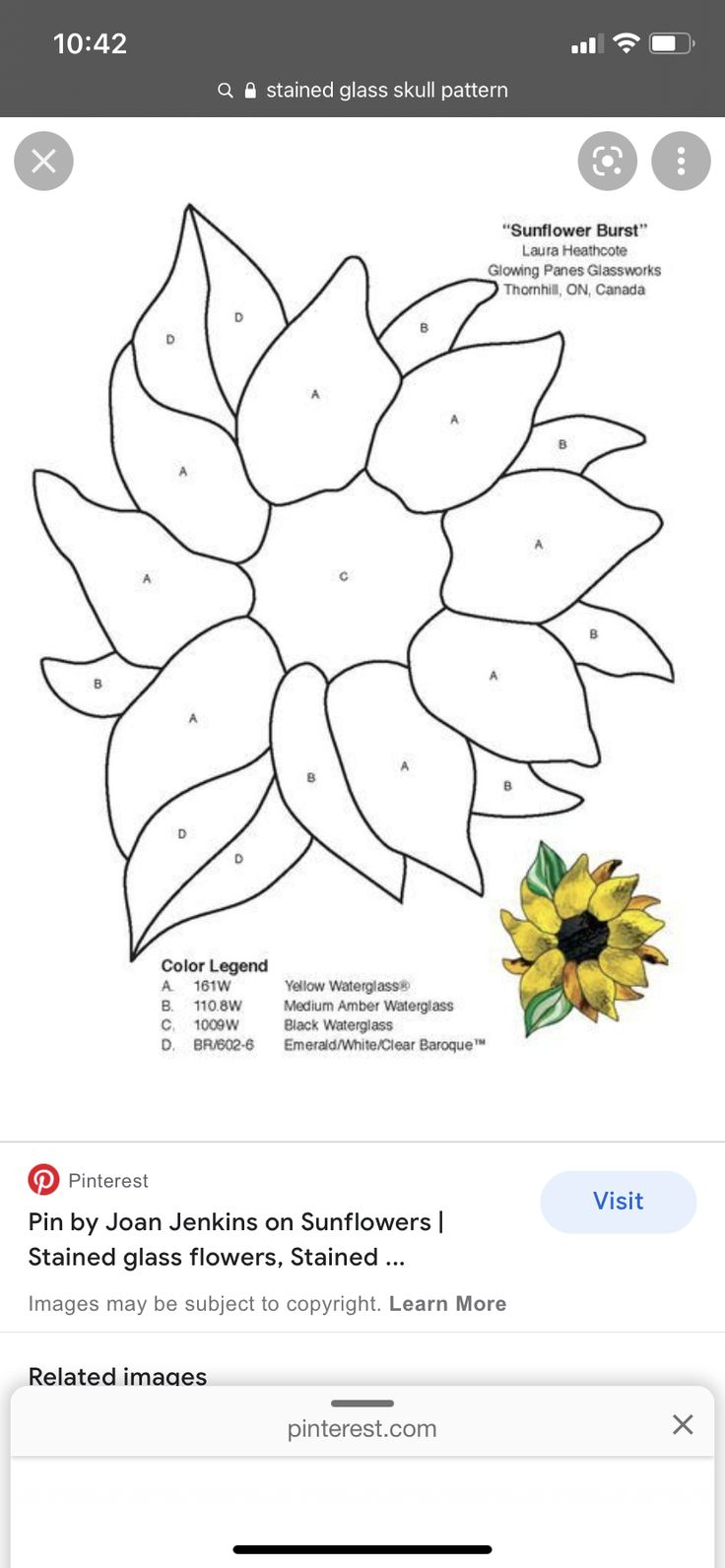 Sunflower Mosaic Pattern For Stained Glass Art for Free Printable Stained Glass Patterns Sunflower