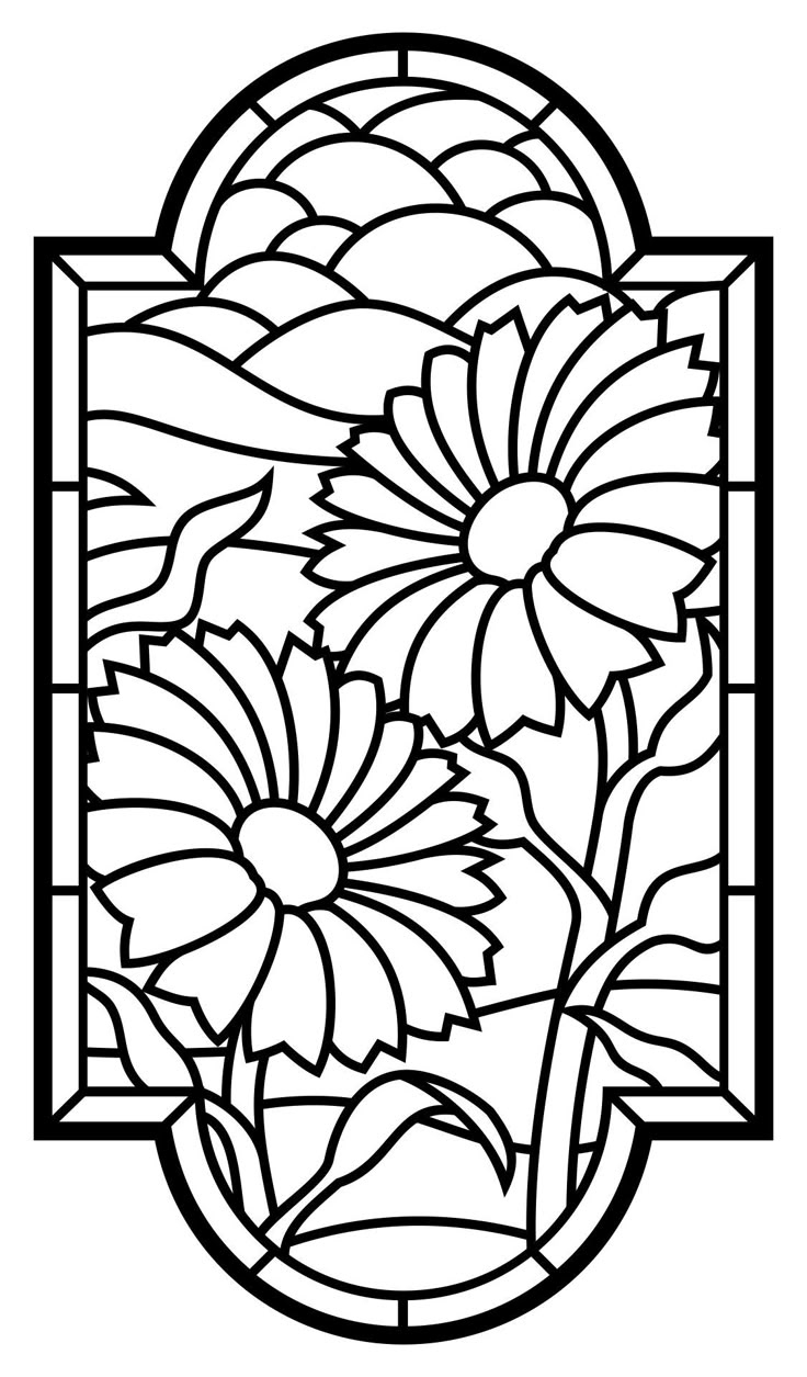 Sunflower Patterns - 10 Free Pdf Printables | Printablee inside Free Printable Stained Glass Patterns Sunflower