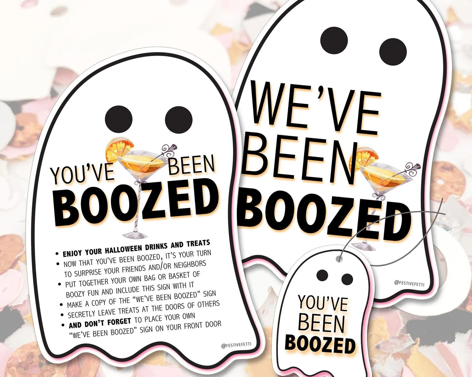 Super Cute You&amp;#039;Ve Been Booed Printable Signs For Halloween inside You Ve Been Boozed Printable Free