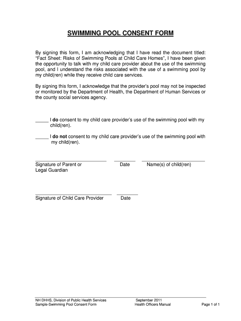 Swimming Pool Consent Form Get - Fill Online, Printable, Fillable throughout Parental Consent Form Printable Swimming Pool Waiver Template
