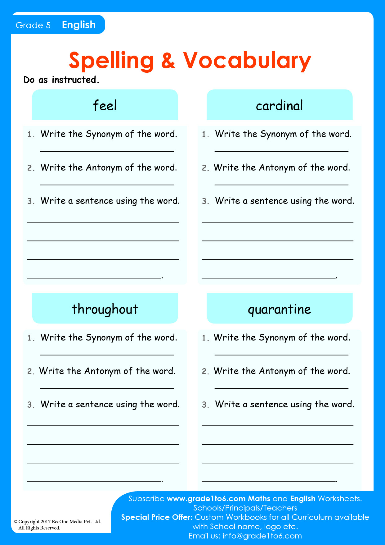 Synonym Antonym Worksheets For Grade 5 Vocabulary inside Vocabulary Printable Worksheets Grade 5
