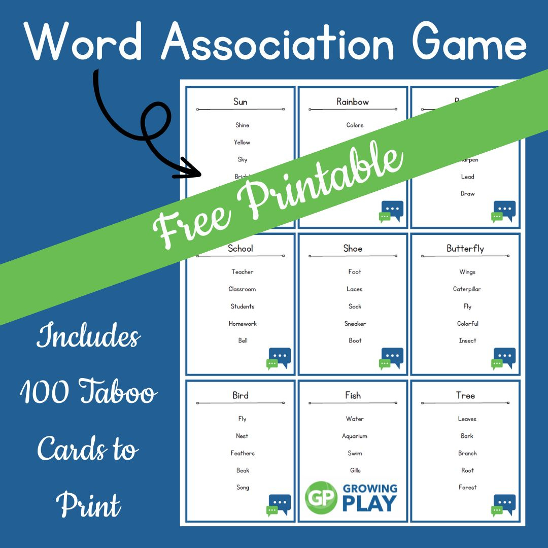 Taboo Cards Printable - Free For Game Night - Growing Play with Free Printable Taboo Cards