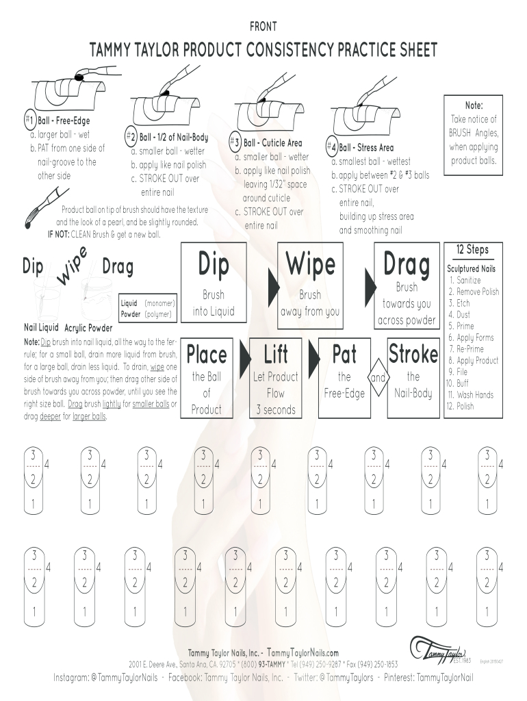 Tammy Taylor Practice Sheet: Fill Out &amp;amp; Sign Online | Dochub regarding Free Printable Acrylic Nail Practice Sheet