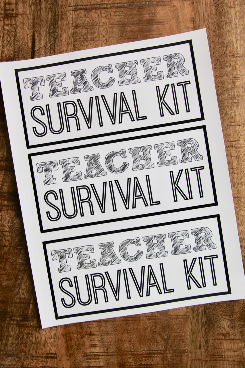 Teacher Survival Kit With Free Printable - Smashed Peas &amp;amp; Carrots with Free Printable Teacher Survival Kit Label Printable