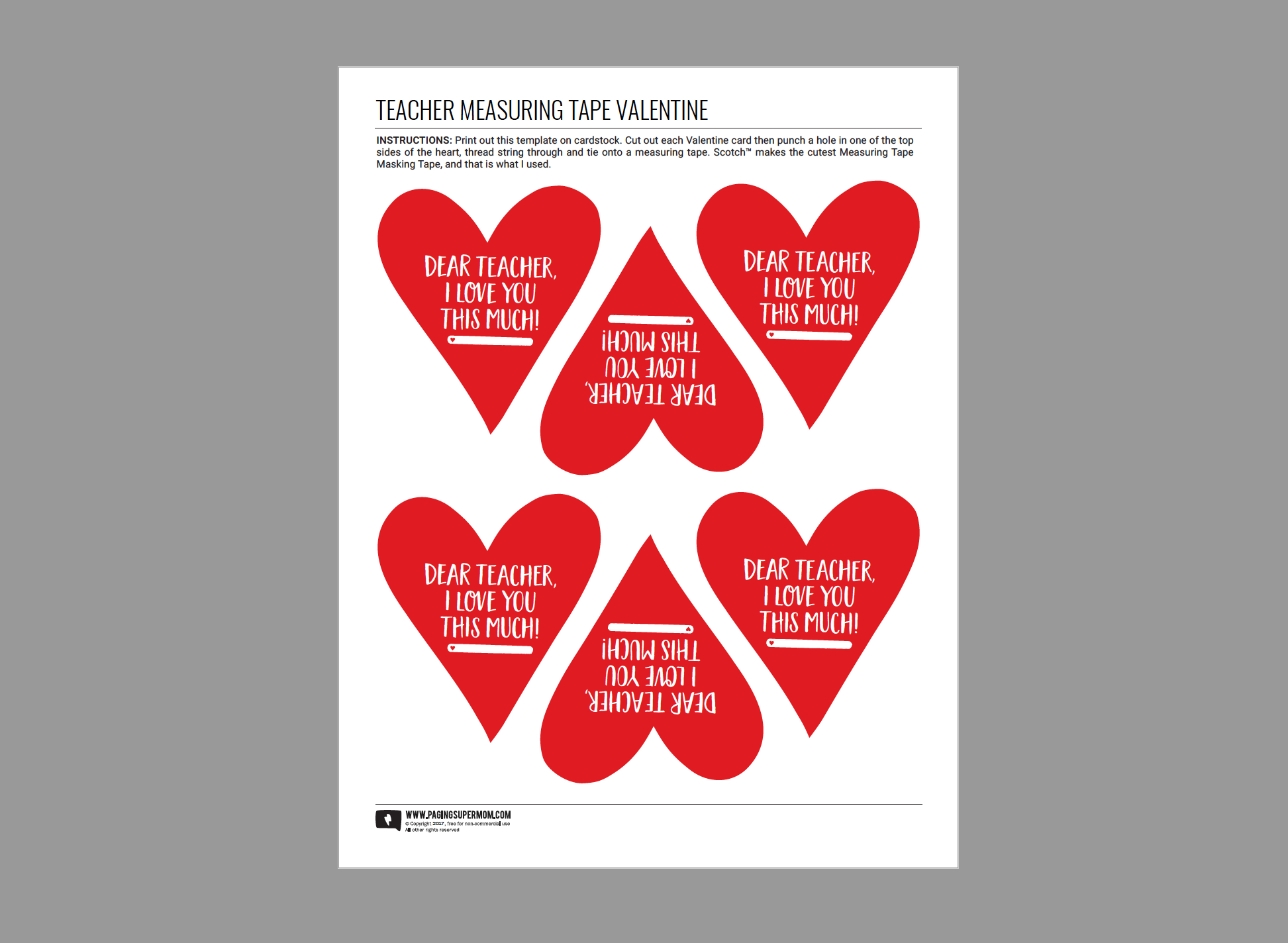 Teacher Valentines - Free Printable For Easy Teacher&amp;#039;S Valentine Gift in Free Printable Valentine&amp;#039;S Cards For Teachers