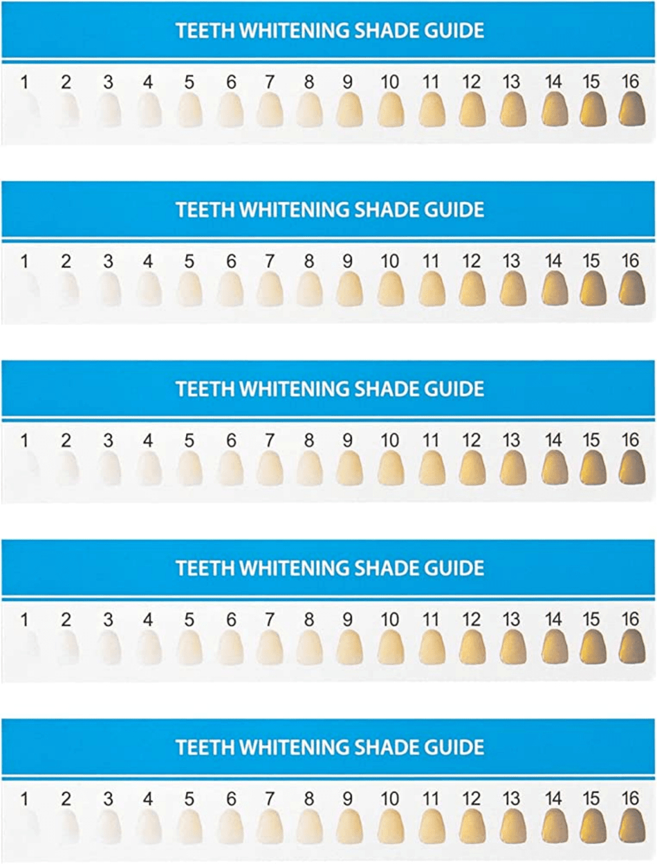 Teeth Whitening Shade Guide Download Printable Pdf | Templateroller in Printable Tooth Shade Chart