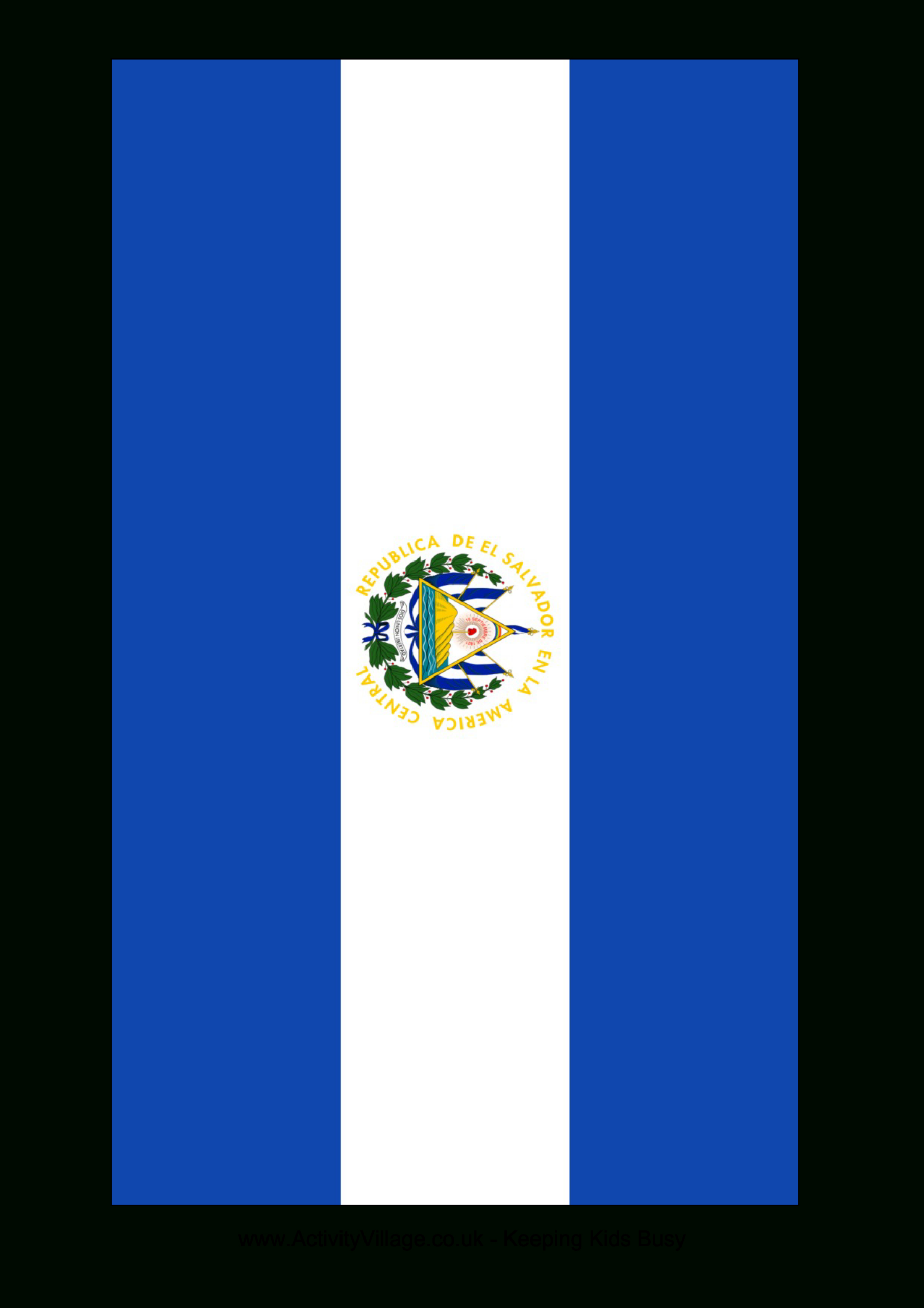 Télécharger Gratuit El Salvador Flag intended for El Salvador Flag Printable