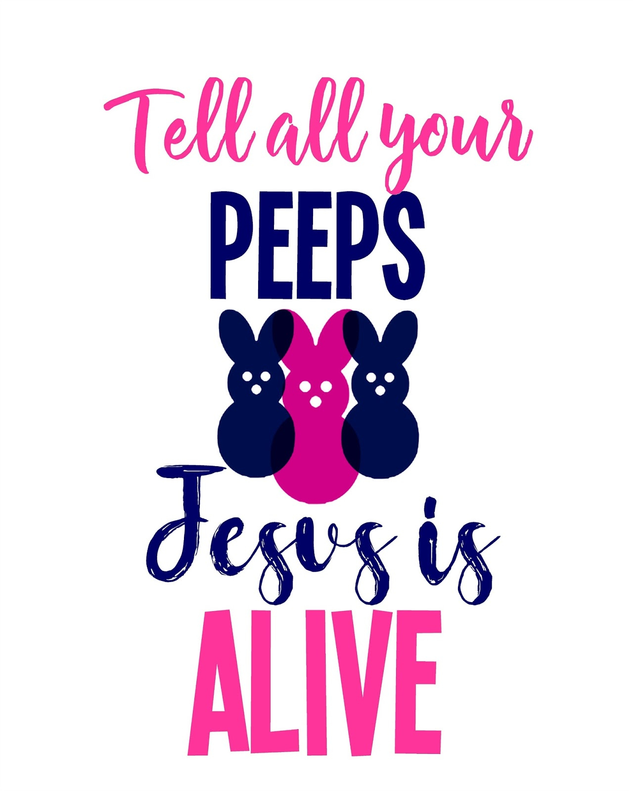 Tell All Your Peeps: Free-Printable for He Is Risen Tell Your Peeps Free Printable
