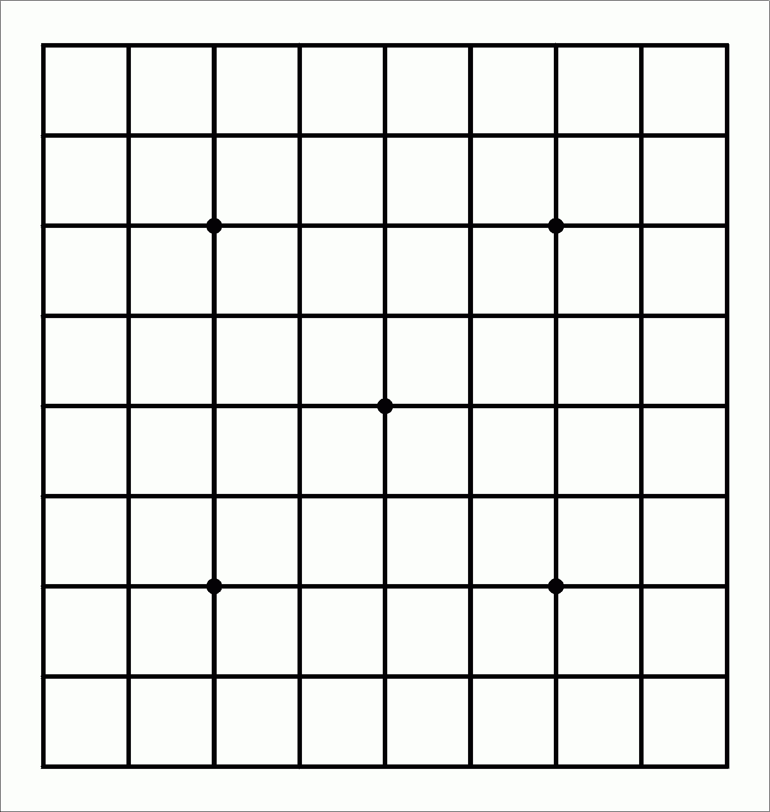 Templates For Printing Gobans:: with regard to 9X9 Go Board Printable