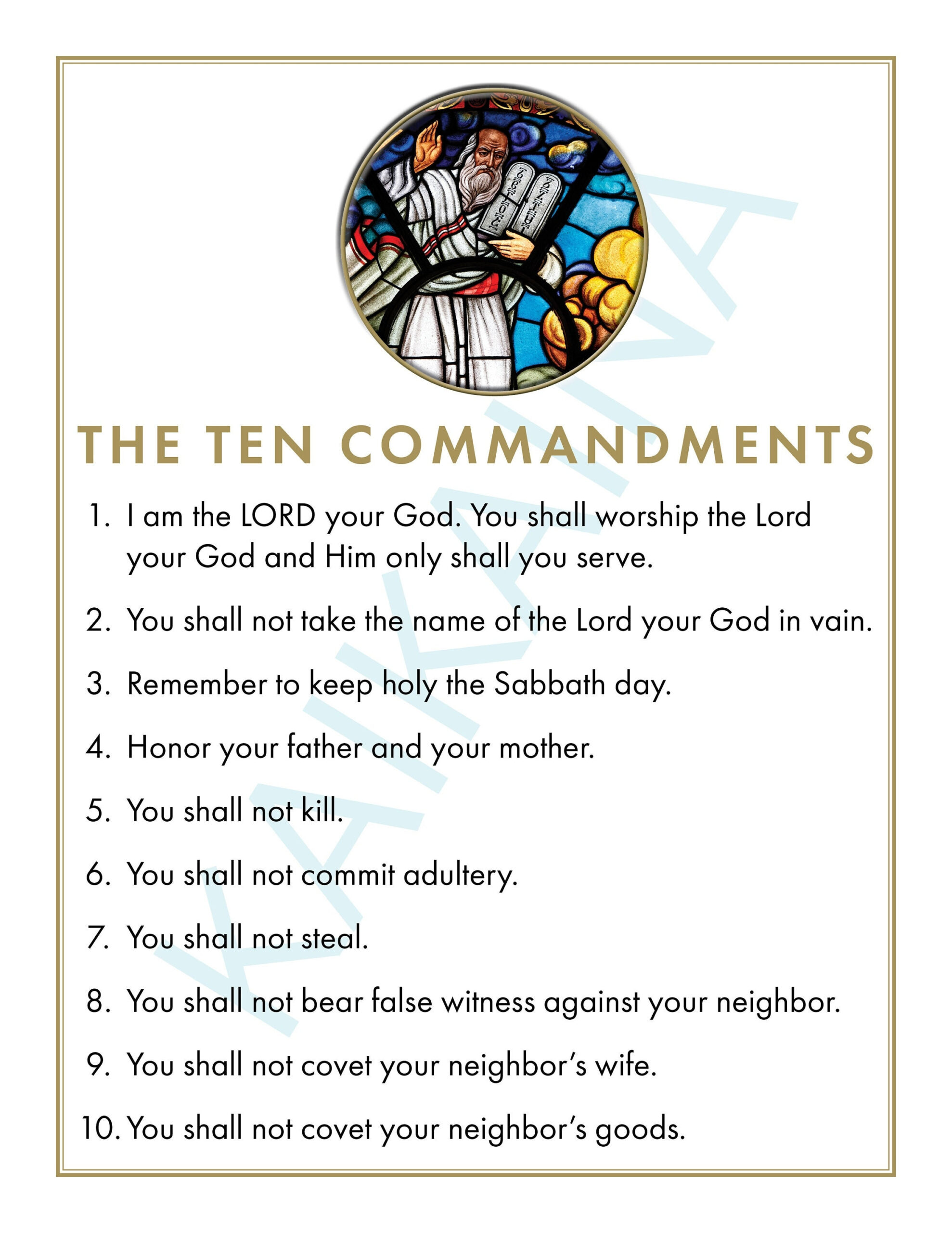 Ten Commandments Catholic Poster For Children - 8.5&amp;quot; X 11&amp;quot; Poster Downloadable And Printable Catholic pertaining to Printable Ten Commandments Catholic