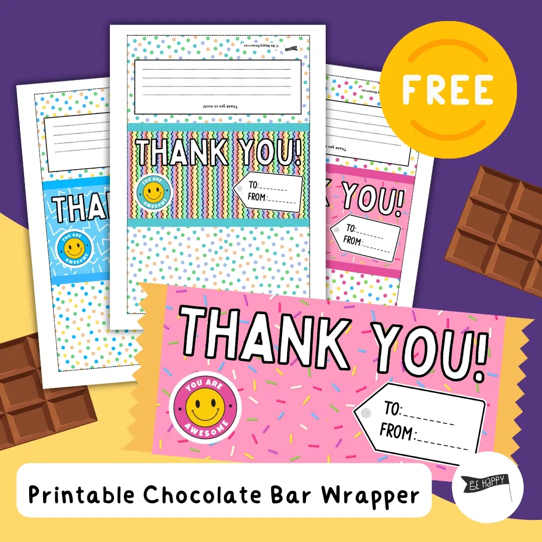 Thank You &amp;quot;You Are Awesome!&amp;quot; Printable Chocolate Bar Wrapper within Free Printable Thank You Candy Bar Wrappers