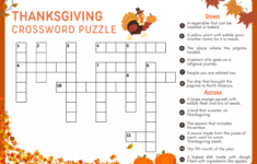 Thanksgiving Crossword Puzzle – Sword & Shield with Thanksgiving Crossword Puzzle Free Printable