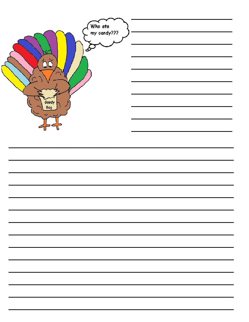 Thanksgiving Printable Writing Paper throughout Printable Thanksgiving Writing Paper