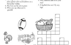 Thanksgiving-Themed Crossword Puzzles • Beeloo Printable Crafts inside Thanksgiving Crossword Puzzle Printable