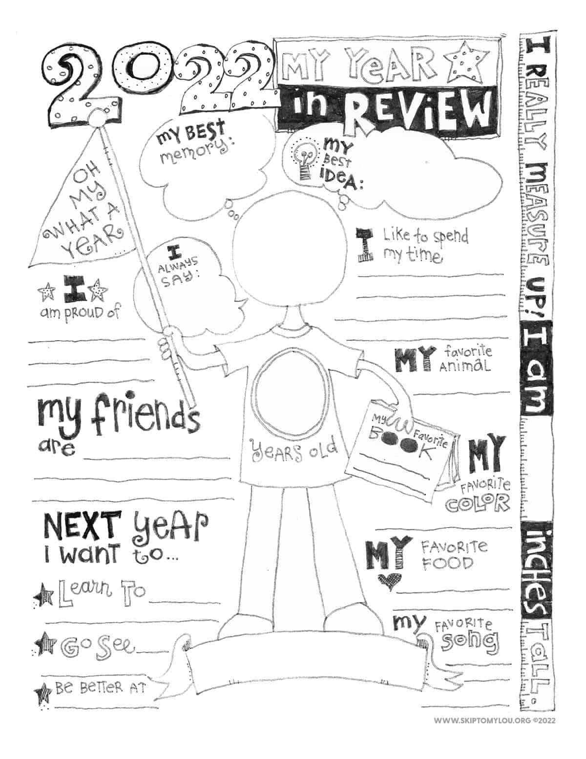 The 2024 Year In Review Coloring Page (Updated) | Skip To My Lou pertaining to 2022 Year in Review Printable