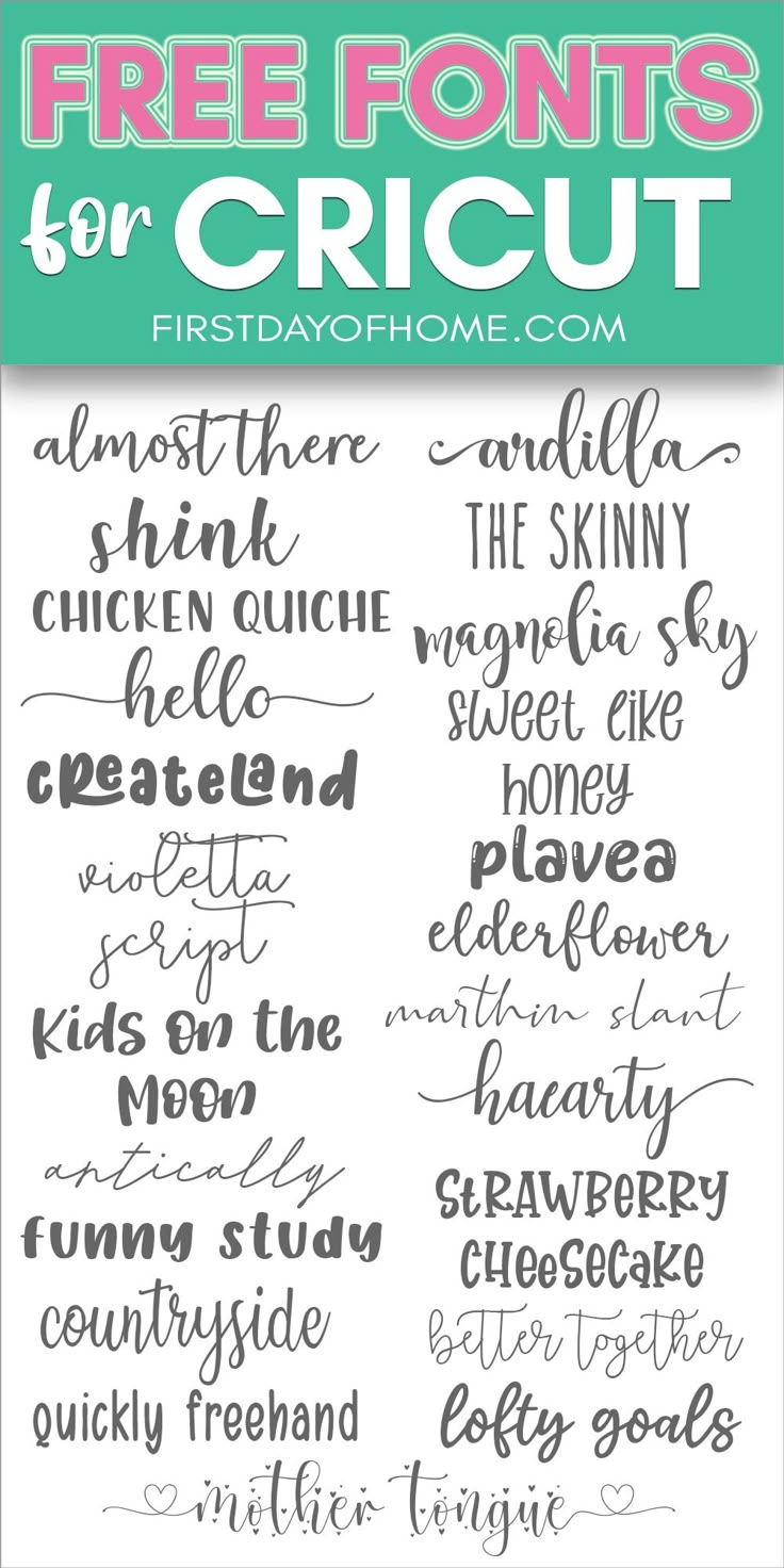 The Best Free Fonts For Cricut Crafters (2025) throughout Free Printable Cricut Font Cheat Sheet