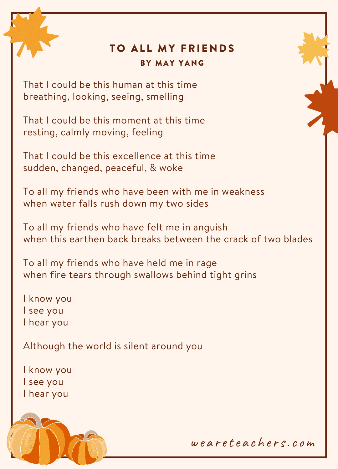 The Best Thanksgiving Poems For Kids Of All Ages And Reading Levels with regard to Free Thanksgiving Poems Printables