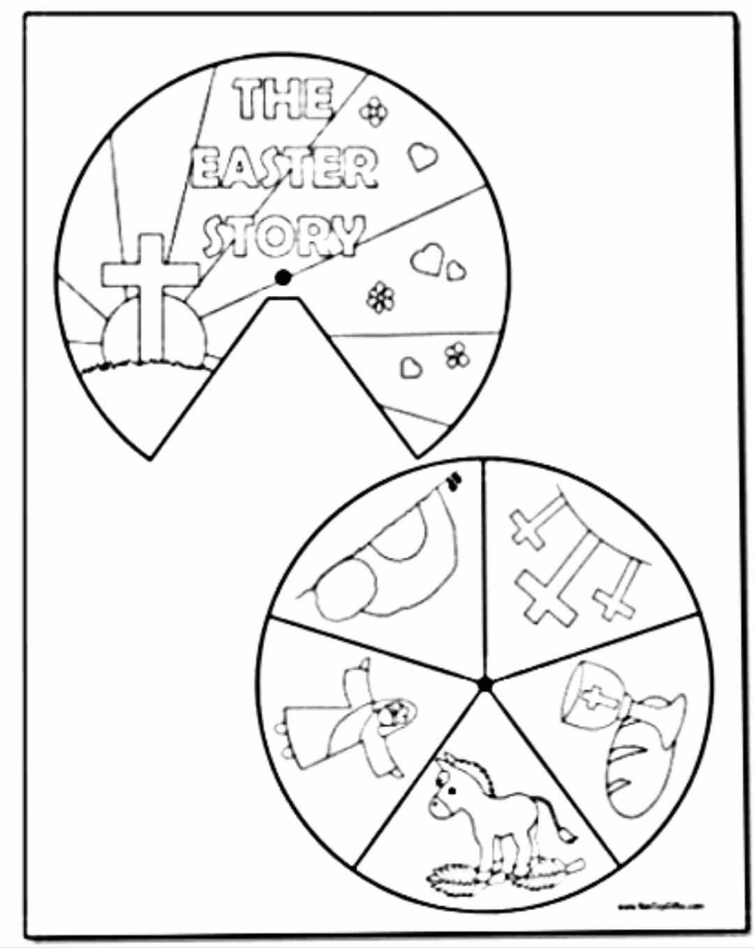 The Easter Story Worksheet for Free Printable Easter Story Wheel