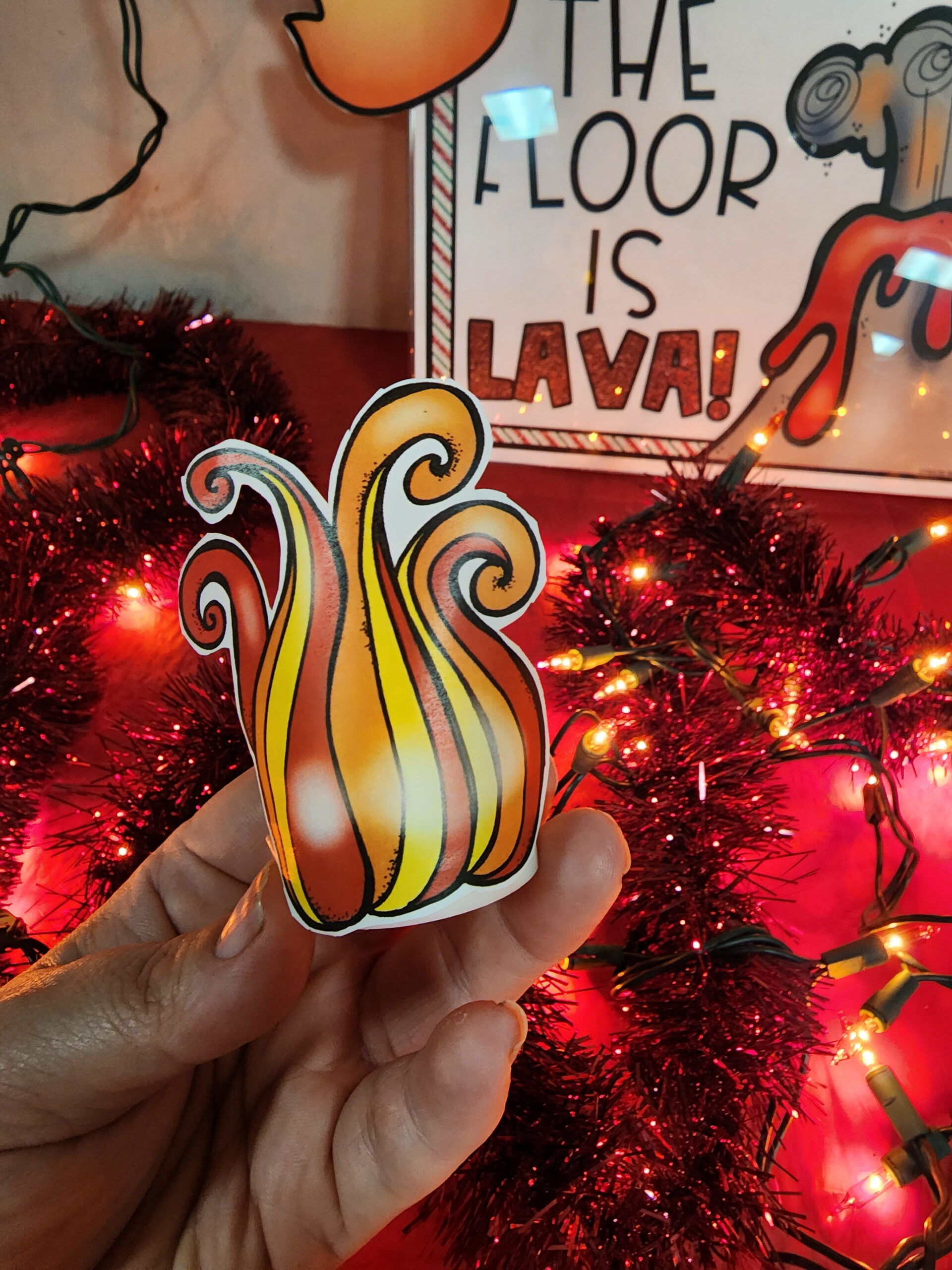 The Floor Is Lava Printable Poster Freebie – Elf Day 8 within Floor Is Lava Printable