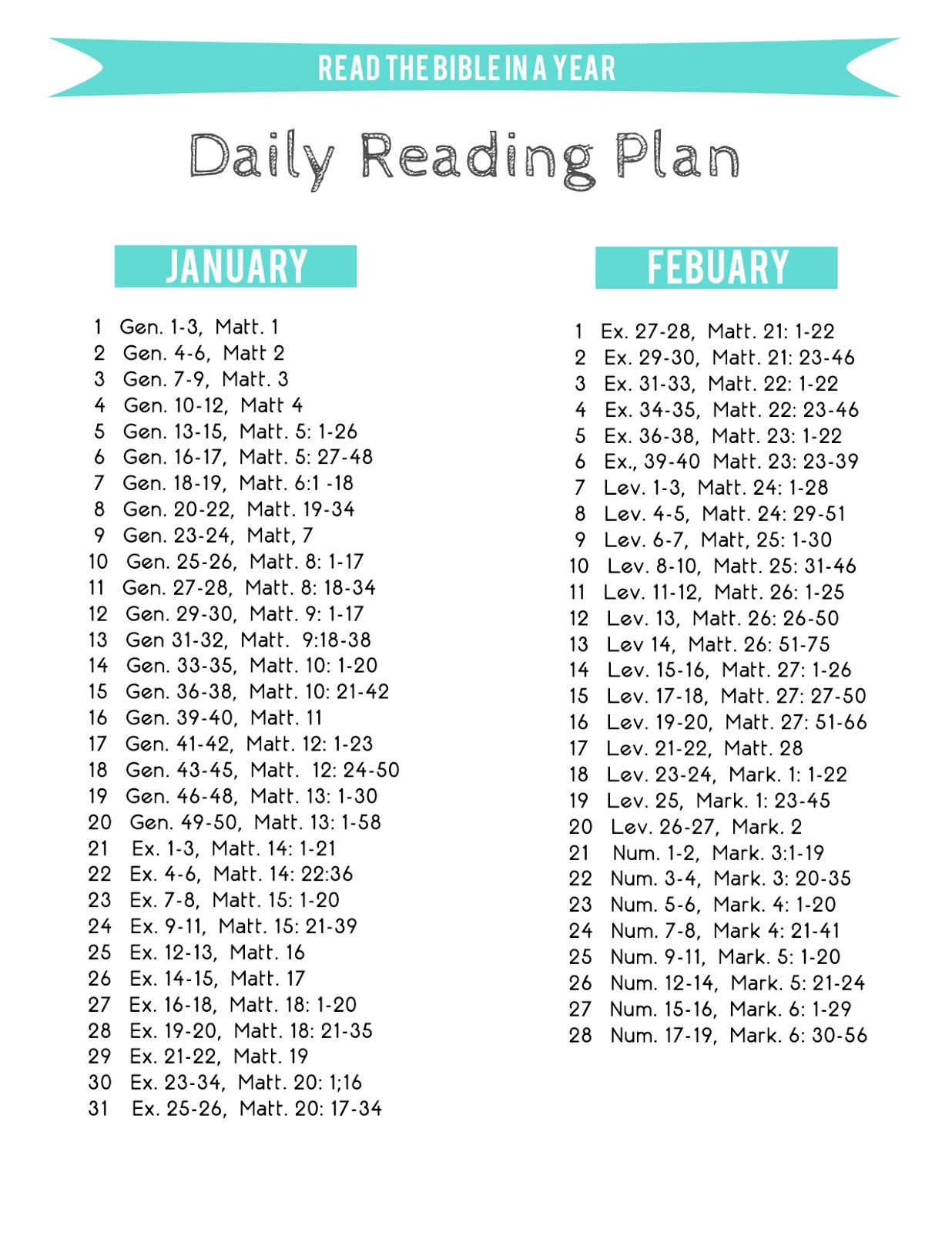 The Kitkat Studio: Free Printable // One Year Bible Reading Plan regarding Free Printable Bible Reading Plan One Year